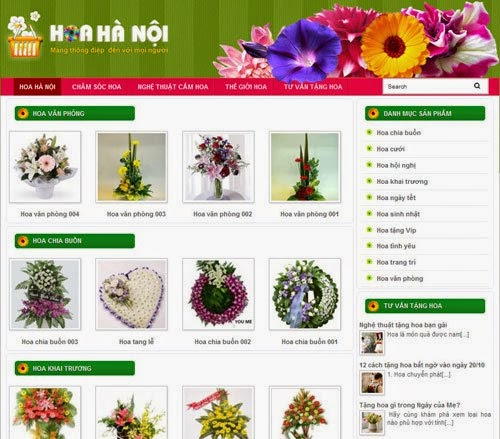 thiết kế website bán hoa tươi
