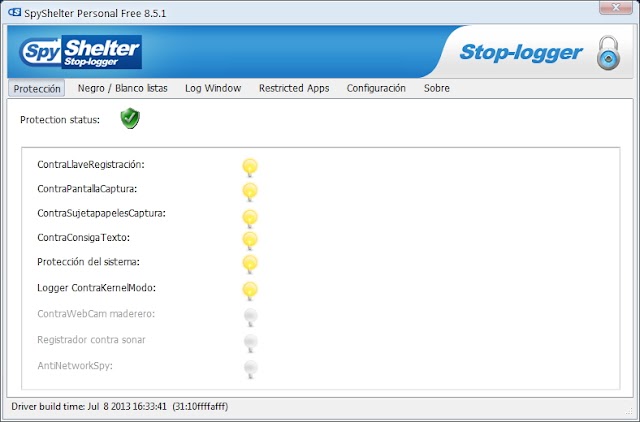 SpyShelter Personal Free 9.0 [Protección antikeyloggers y otros programas de robo de información]