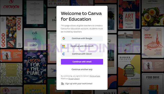 Daftar Canva fo Education dengan gmail