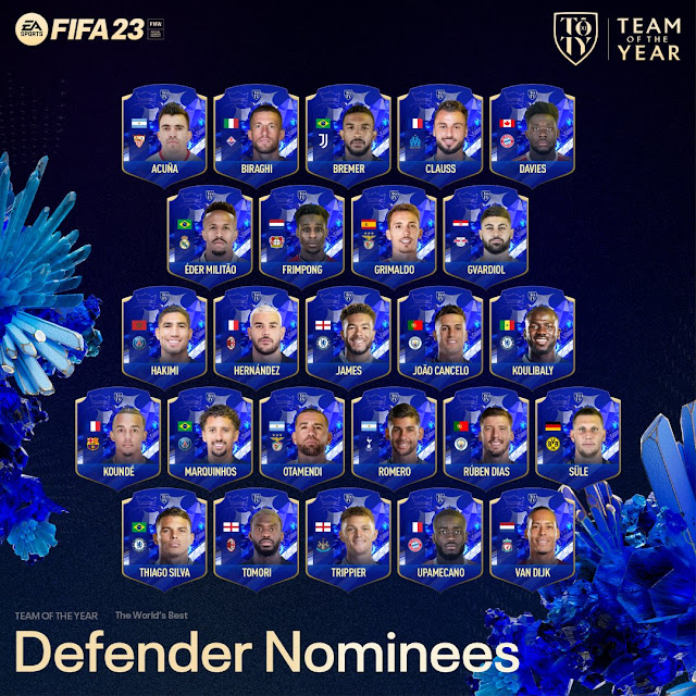 Nominowani obrońcy TOTY FIFA 23