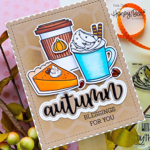 how to,blog hop,handmade card,Stamps,Giveaway,Honey Bee Stamps,Autumn Afternoon Release, Sweet Sunflowers, Treat Yo Self, ilovedoingallthingscrafty,Fall,stamping,Die cutting,card making,