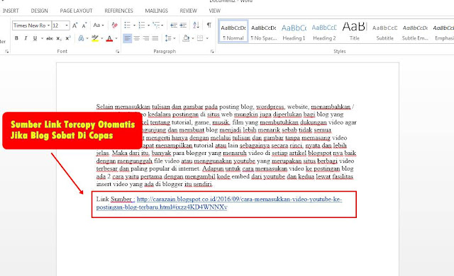 Cara Membuat Sumber Link Otomatis Saat Blog Di Copas Terbaru
