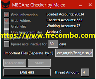 Mega.nz Accounts Checker With Full Capture by Malex