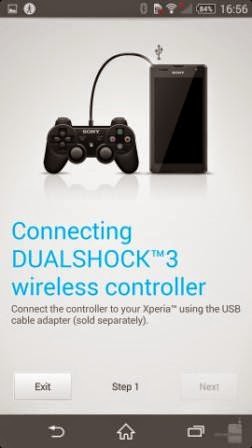 Cara menghubungkan controler PS 3 ke Sony Xperia