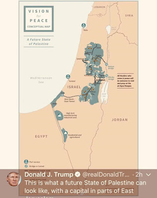 هكذا ستكون "صفقة القرن" عند ترامب بعدما نشر خريطة الدولتين الفلسطينية والإسرائيلية وفق خطة السلام قراو التفاصيل⇓⇓⇓
