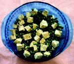 Pan Fried Tofu with Peas