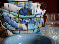 Blue vintage tablecloths