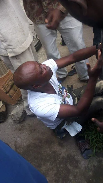 Photos: Suspected female robber and her male accomplices nabbed, beaten to pulp in Lagos