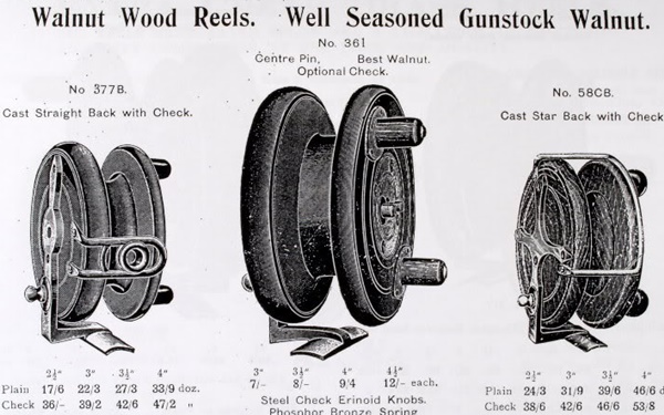 Antique Nottingham Fishing Reel Made With Walnut