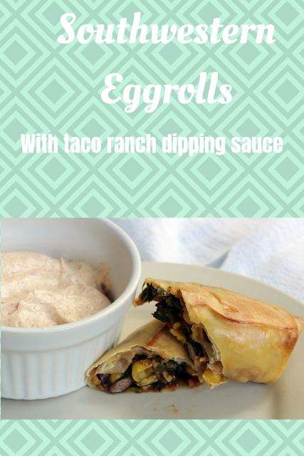 Southwest Eggrolls with Taco Ranch Dipping Sauce