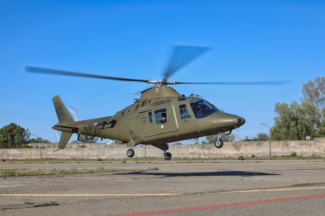 Italian Army farewell A109 helicopter