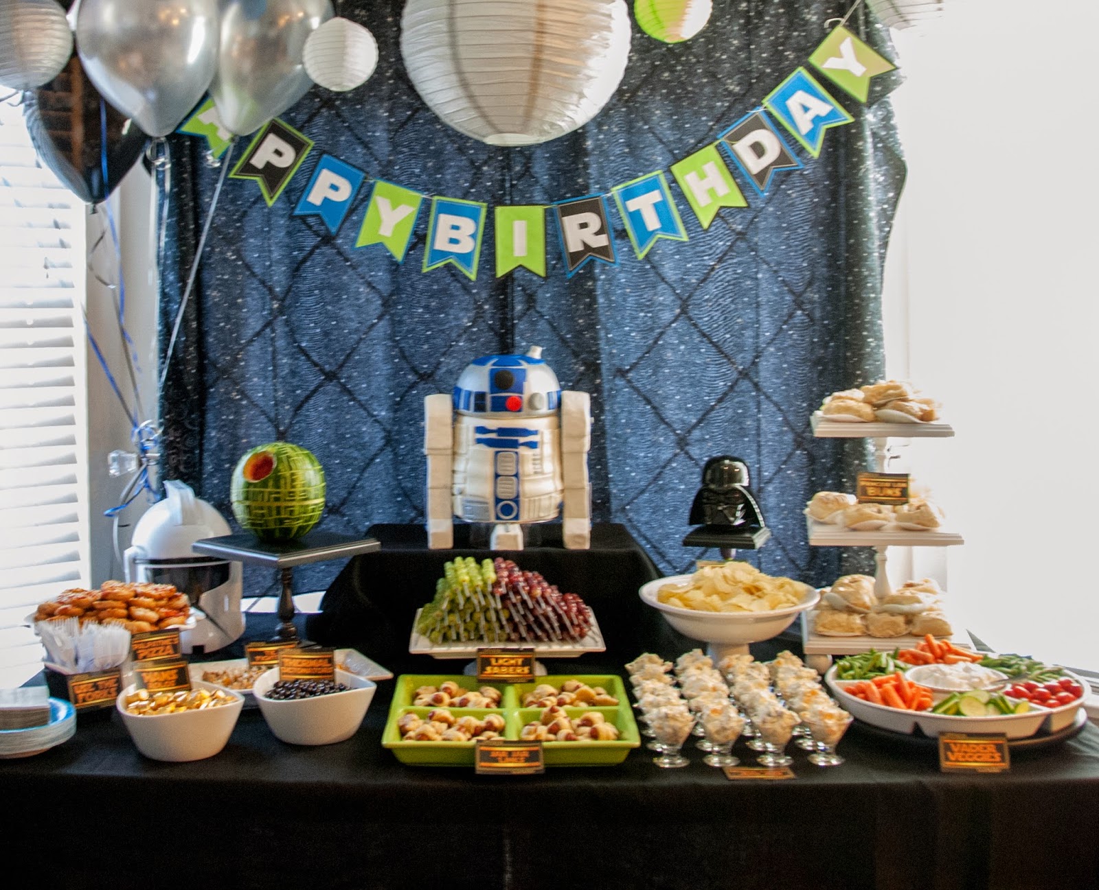 Author Robin King Blog Star Wars Party  with R2D2 Cake