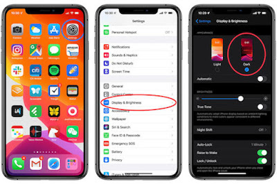 dark mode iOS