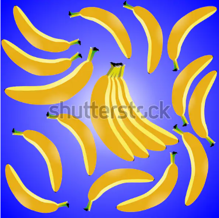 illustration style bigraund bananas