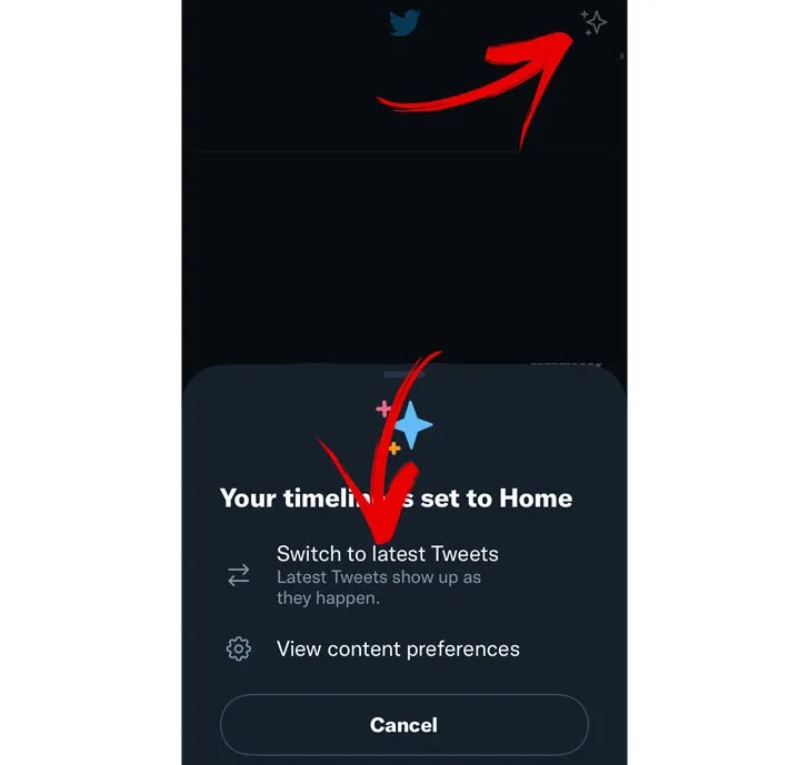 كيفية إظهار التغريدات بترتيب زمني على Twitter - Mobile App