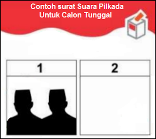 contoh surat suara untuk Pilkada Tapin 2018