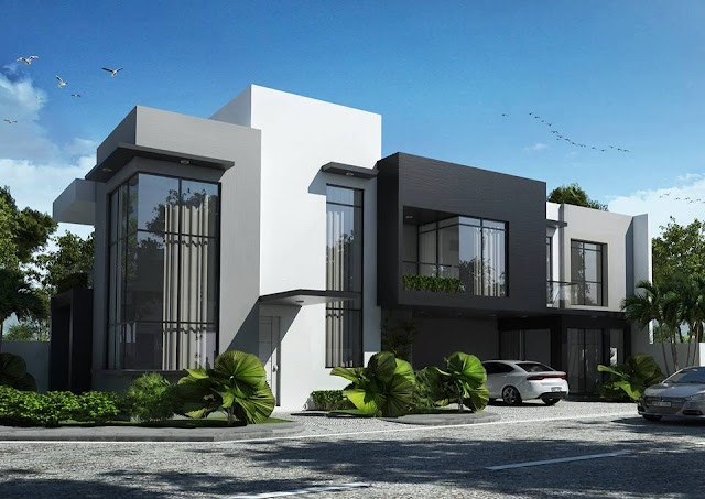 Desain rumah mewah minimalis modern 2 lantai