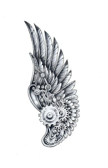 Steampunk-Wing-Tattoo-Design