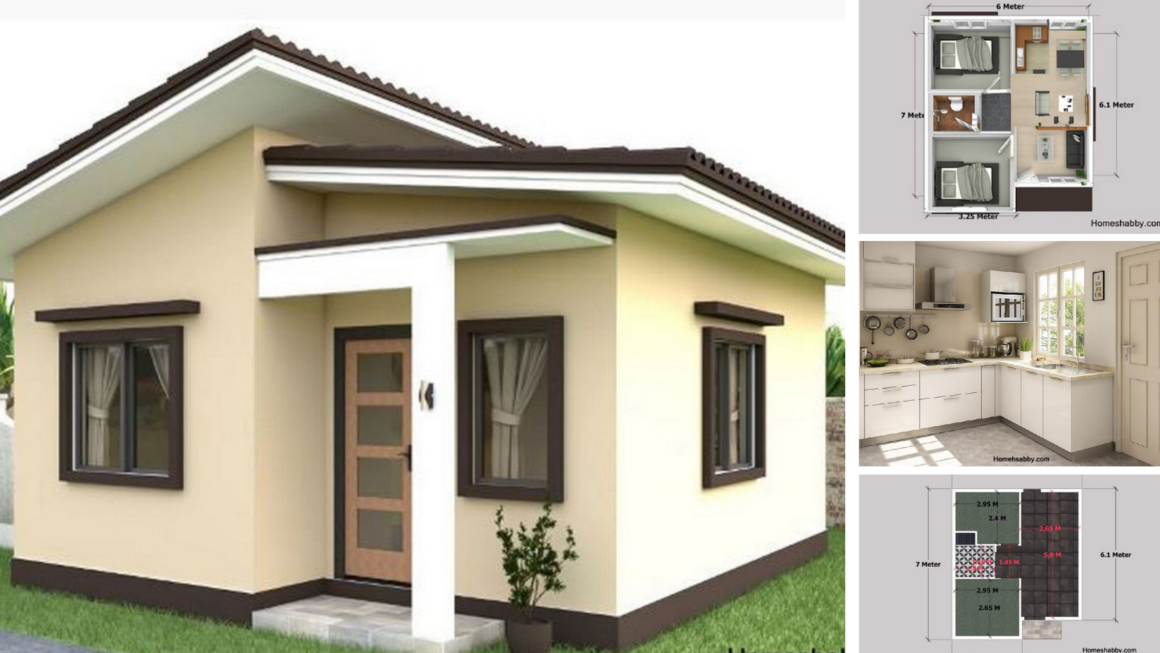 Desain Dan Denah Rumah Mungil Ukuran 6 X 7 M Atap Miring Dan Tampil Lebih Modern Rumah Impian Kita