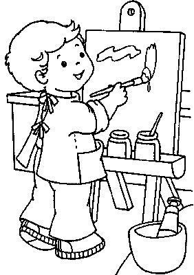 Kids Christmas Coloring Pages on Child Artist Kids Coloring Pages
