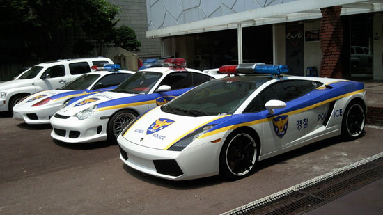 in south korea police facility is very importan they have Lamborghini 