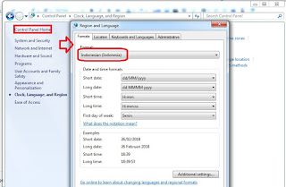 Cara setting titik koma pada microsoft excel