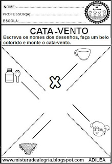 Cata-ventos do alfabeto para alfabetização