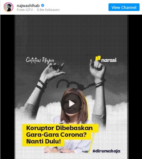 Najwa Shihab Emosi Dengar Wacana Yasonna Laoly Bebaskan Koruptor saat Wabah Corona: Nanti Dulu!