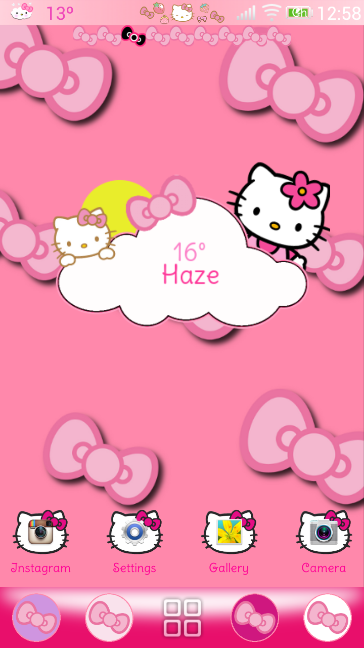 Pretty Droid Themes  Hello Kitty Theme  v1 for Go Launcher 