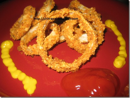 Chitra Pal Oven Baked No Oil Onion Rings