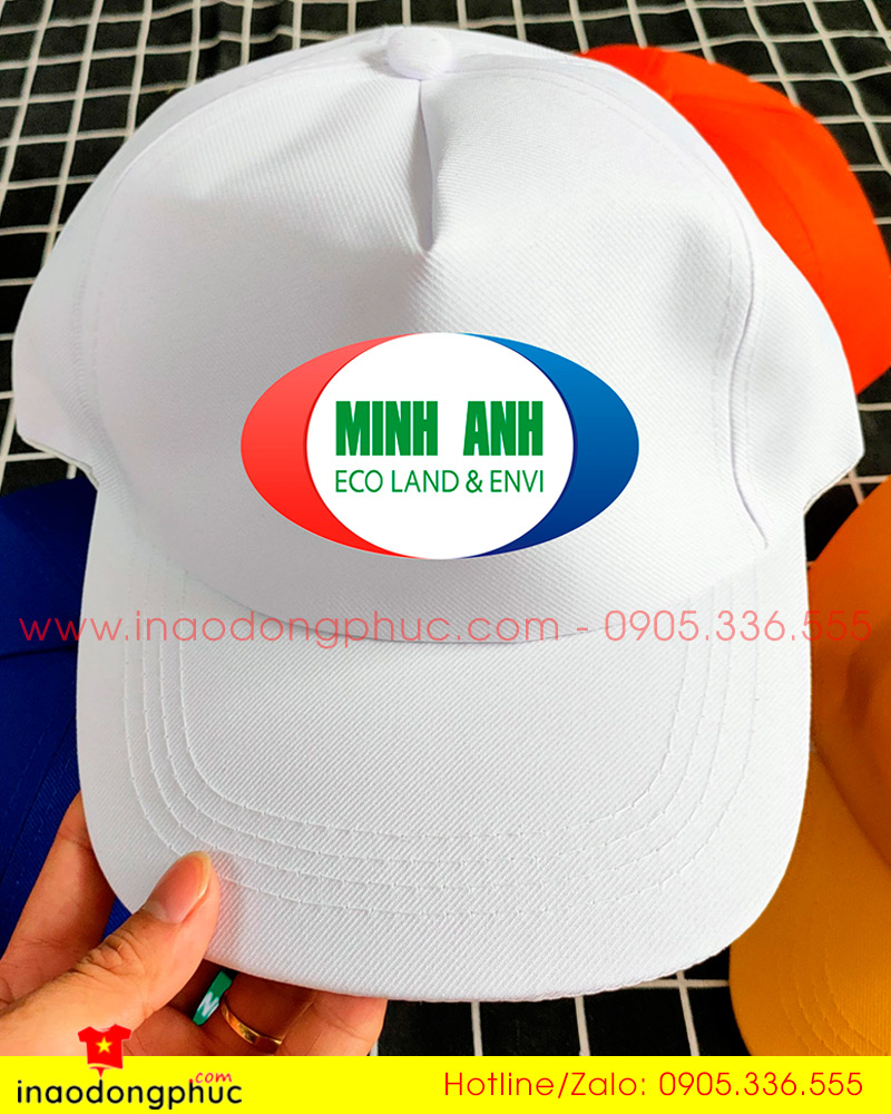 In Mũ lưỡi trai Công ty Minh Anh