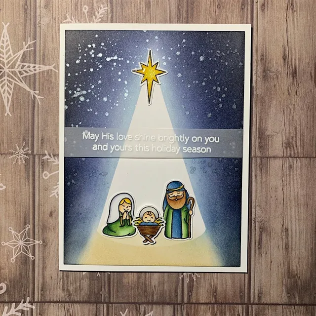 Sunny Studio Stamps: Holy Night Customer Card by Wendi Jarvis