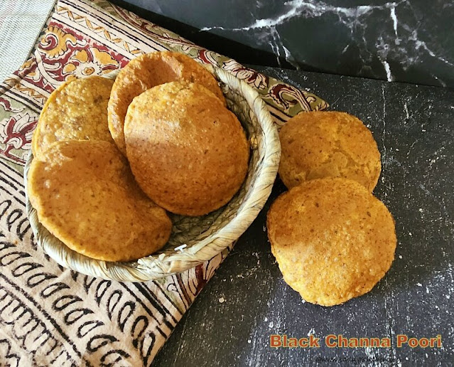 images of Black Channa Poori Recipe / Channa Puri Recipe / Kala Channa Puri / Kondai Kadalaii Poori Recipe / Kadalai Poori Recipe