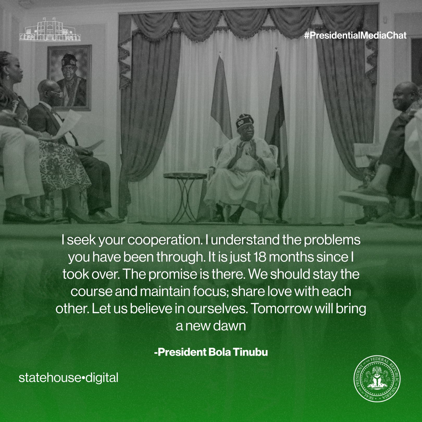 Presidential Media Chat with President Tinubu held on Monday 23 December, 2024