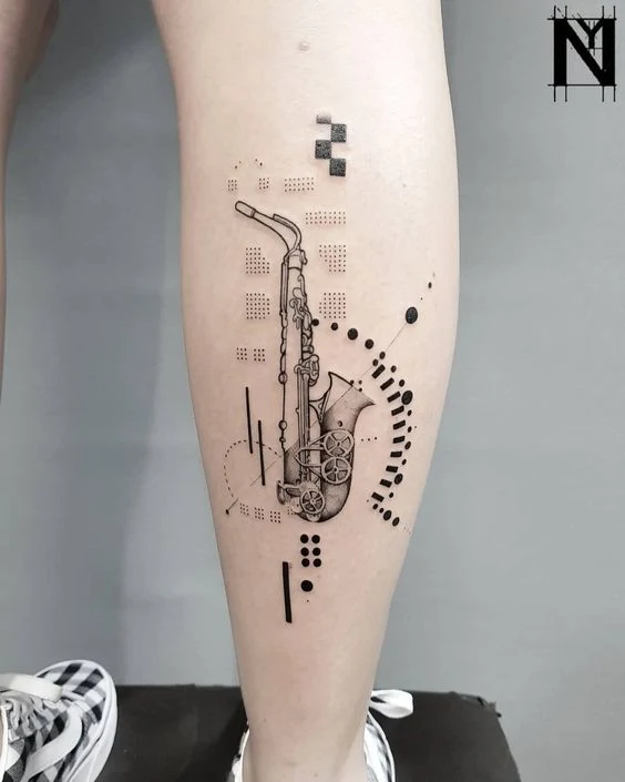 Vemos la foto de un tatuaje musical