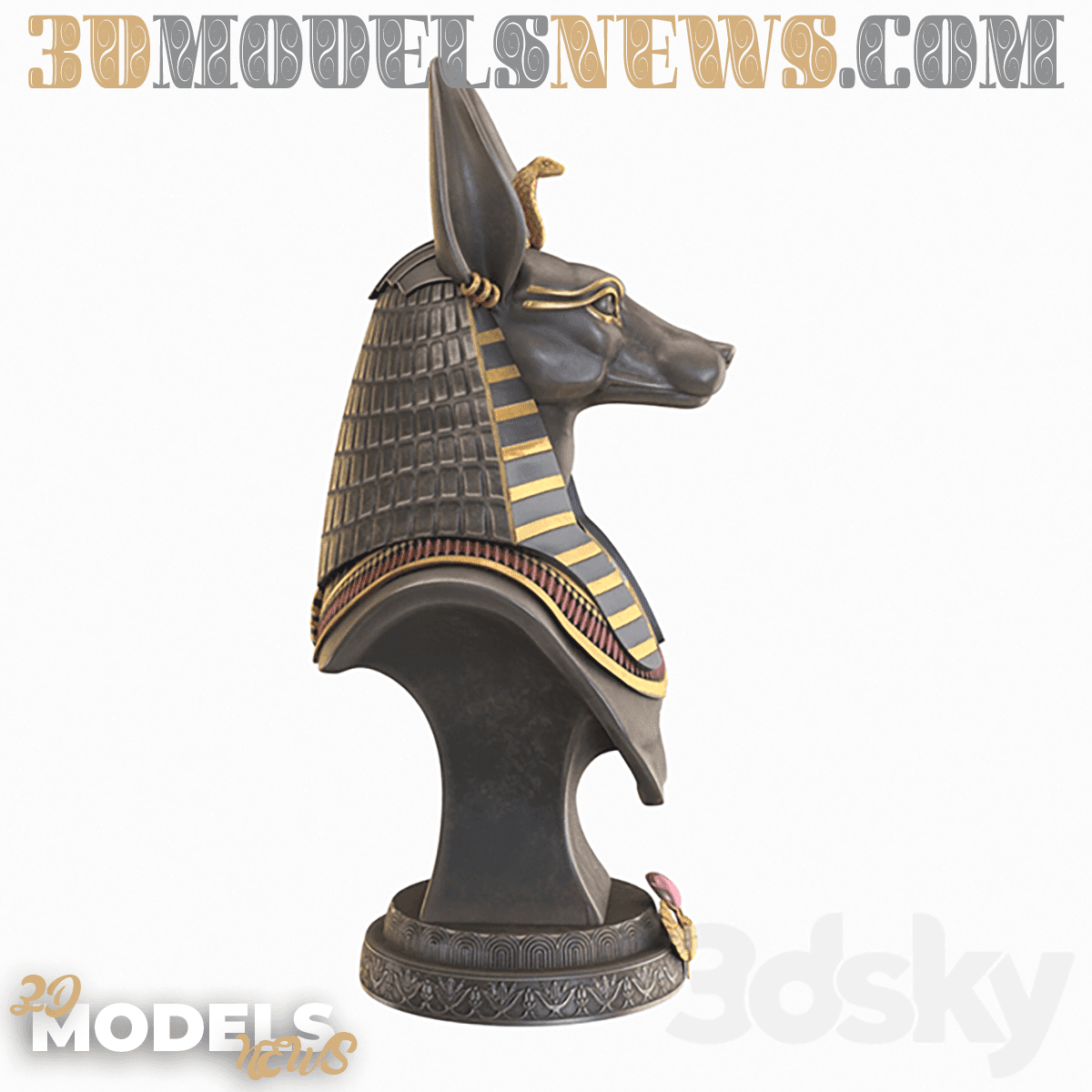 Egyptian Pharaonic Wolf Sculpture Model 1