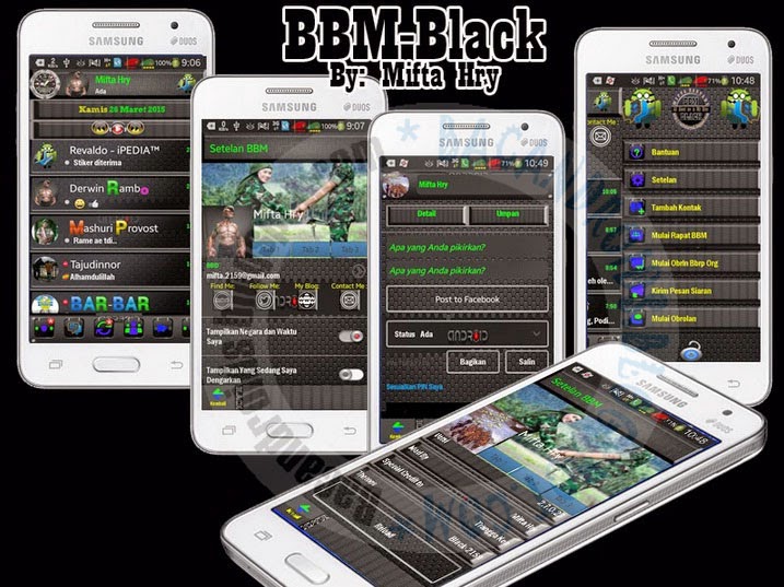 download BBM Mod Versi 2.7.0.23 Tema Black