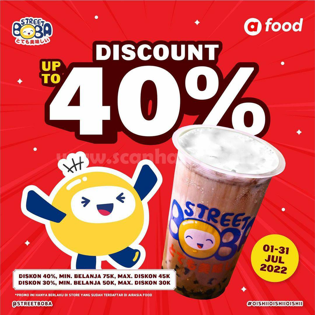 Promo STREET BOBA AIR ASIA FOOD – DISKON hingga 40%