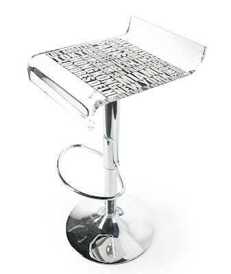  names in black or white on a console bar stools floor and table lamps