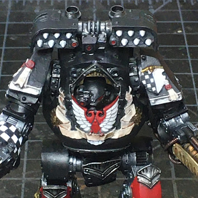 DreadTober Horus Heresy Dark Angels Relic Contemptor Dreadnought WIP