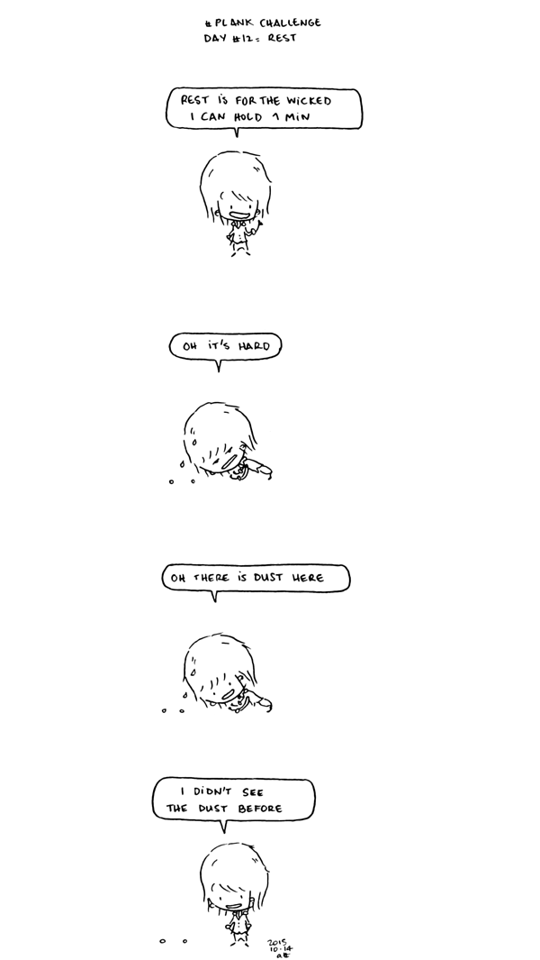 comic strip draw drawings no sport excuse plank challenge plankchallenge day 12
