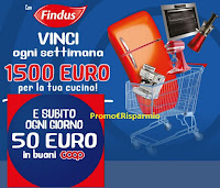 Concorso "Una carrellata di premi Findus" : vinci buoni spesa da 50€ ed elettrodomestici