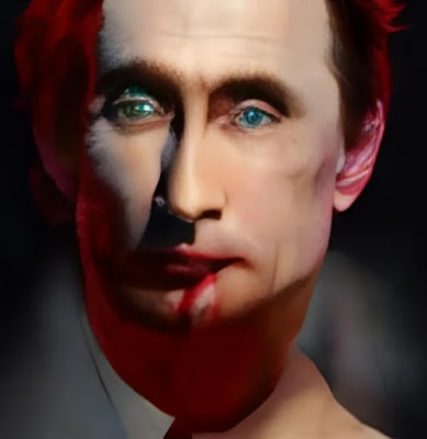 Bucha, Ukraine     Putin or Vlad the Impaler?    They are one and the same, linked to each other just like the club of histories butchers, or lineages of vampires.