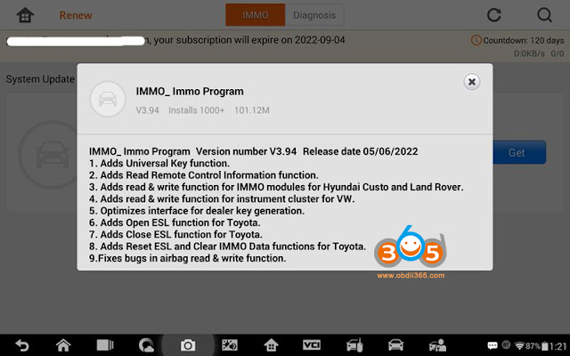 Autel IM608 Updated Universal Key Function