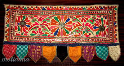 Vintage Indian embroidery, Toran from Gujarat