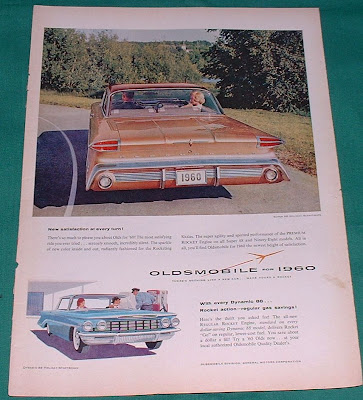 This is a 1960 Oldsmobile Super 88 Ad Measures 14 x 10 1 4