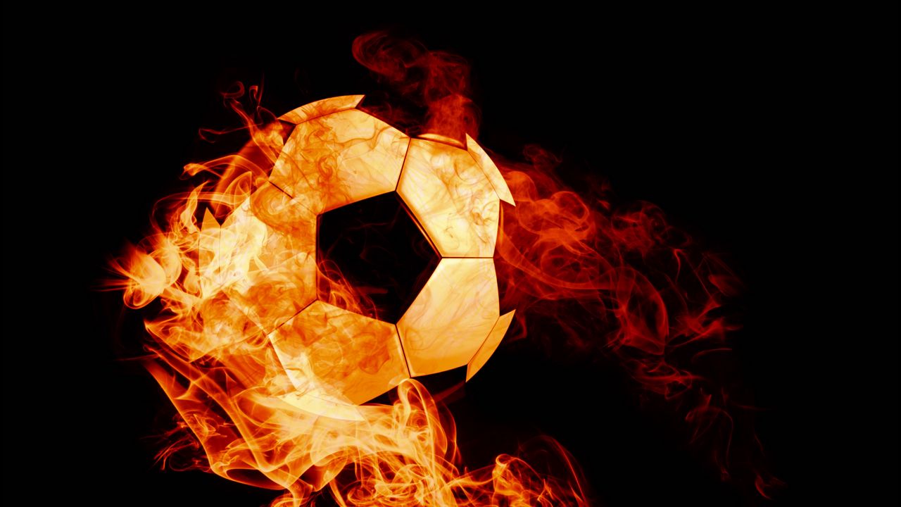 Wallpaper Ball Fire Football