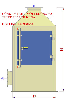 bản vẽ tháp hấp phụ xử lý khí thải