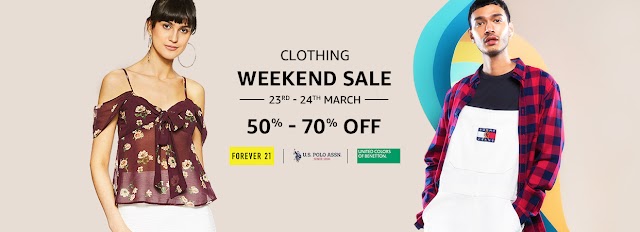 Amazon Fashion Clothing Weekend Sale 23-24 March