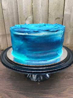 watercolor buttercream cake